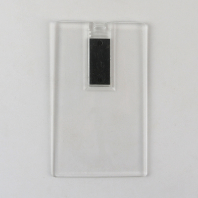 Transparent Plastic Material Credit Card USB Sticks 2.0 128GB 64GB 15MB/S