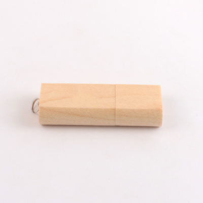 15MB/S 32GB 128GB Maple Wooden USB Flash Drive With Small Ring Usb 3.0