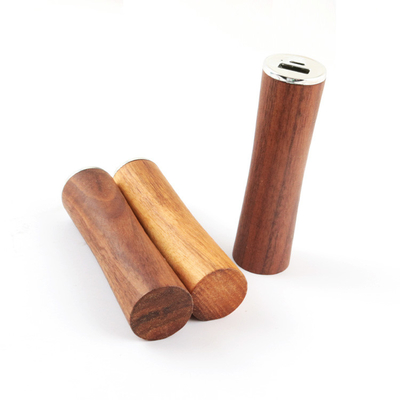 Li Ion 18650 Battery Portable Power Bank Walnut Wooden Material