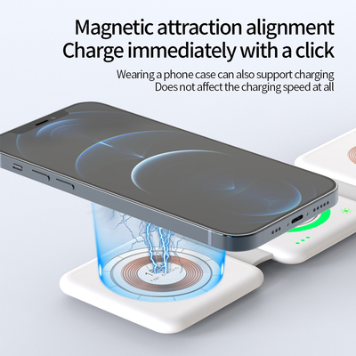 Charging Efficiency ≥73% Multifunction Wireless Charger Blue LED Light