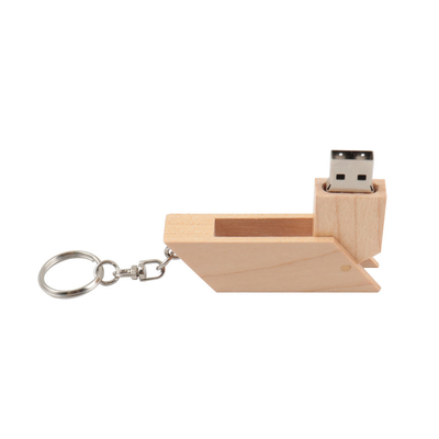 Rectangular Wooden USB Flash Drive Item Bamboo Wood/Maple Wood Support OEM 0°C To 60°C