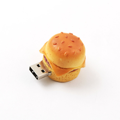 Hamburger Shaped With 512GB Capacity Custom USB Flash Drives With 10 Years Data Retention