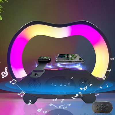Wireless Charger With Colored Lights And Blue-Tooth Speaker Fast Charger