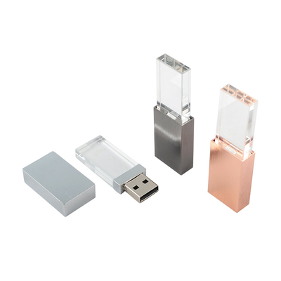 Crystal Usb Inside With LED Light When Working LED Light Shiny