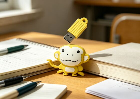 Customized Shaped By Monkey PVC Mold Personalized USB Flash Drive Featuring Data Encryption Option For Marketing And Secure Data Access