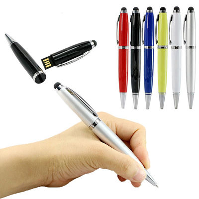 2 In One Writing Pen USB Flash Drive 64GB 128GB Waterproof UDP 15MB/S Inside Ink Color Have Black And Blue