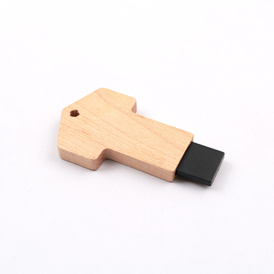Maple Wooden USB Flash Drive Key Shaped Fast Reading 64GB 128GB 256GB