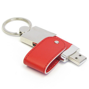Metal 2.0 Leather USB Stick With Embossing / Laser / Print Logo