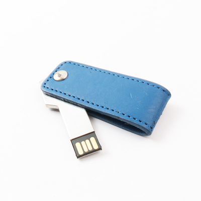 custom Embossing Logo PU Leather USB Flash Drive USB 2.0 Port
