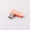 Rose Gold Metal Color 360 Degree Twist USB Drive Uploading Data Free