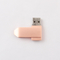 Rose Gold Metal Color 360 Degree Twist USB Drive Uploading Data Free