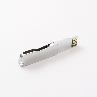 Twist Metal Usb 2.0 Flash Drive With Keychain , 32GB 64GB 128GB Fast UDP Chip