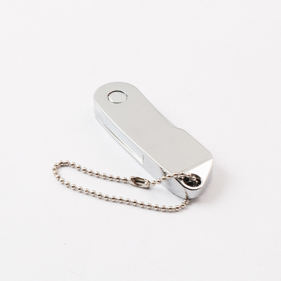 Twist Metal Usb 2.0 Flash Drive With Keychain , 32GB 64GB 128GB Fast UDP Chip