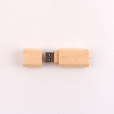 15MB/S 32GB 128GB Maple Wooden USB Flash Drive With Small Ring Usb 3.0