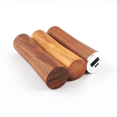 Li Ion 18650 Battery Portable Power Bank Walnut Wooden Material