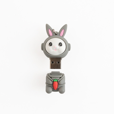 128GB 256GB​ Rabbit Shaped Pvc 3.0 USB Flash Drive Customized Design