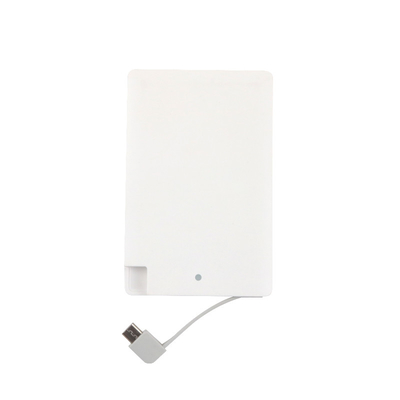 2400MAH Plastic Power Bank Li Ion Battery Power Bank With Cable