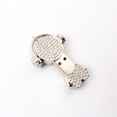 Cute Musician Necklace 16gb Crystal Usb Stick 20mbs