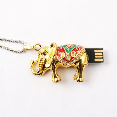 Elephant Jewelry Shaped Crystal Usb Drive Hidden Inside Memory 64gb