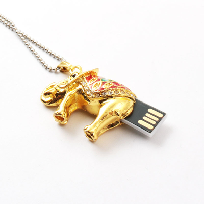 Elephant Jewelry Shaped Crystal Usb Drive Hidden Inside Memory 64gb