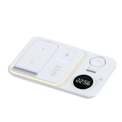 110K - 205KHZ Foldable Wireless Charger With Clock And LED