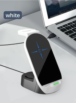 White Multifunction Wireless Charger with 1 Year Input 5V/2A