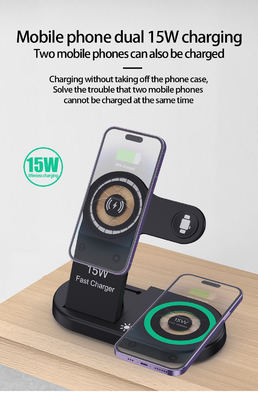 Multifunction 5V/1A Wireless Charger - 3 In 1 QI Wireless Charger