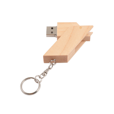 Rectangular Wooden USB Flash Drive Item Bamboo Wood/Maple Wood Support OEM 0°C To 60°C