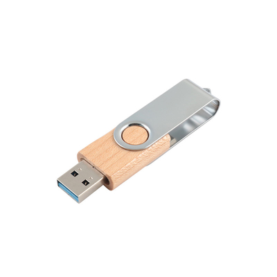 USB A and Type C together Wooden Memory USB With 0°C To 60°C Operating Range