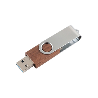 USB A and Type C together Wooden Memory USB With 0°C To 60°C Operating Range