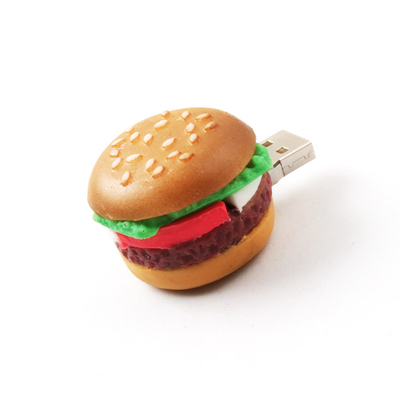 KFC McDonald's Hamburger Shaped Custom USB Flash Drives For Artificial Food Corporate Gifts