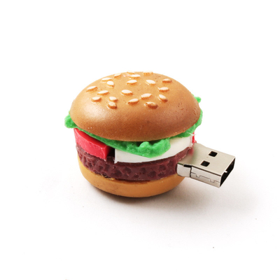 KFC McDonald's Hamburger Shaped Custom USB Flash Drives For Artificial Food Corporate Gifts