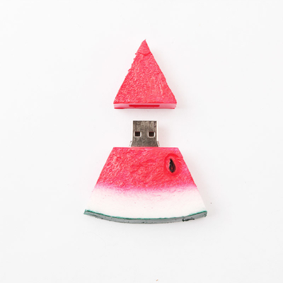 watermelon shaped Custom USB Flash Drives USB 2.0 Interface 10 Years Data Retention