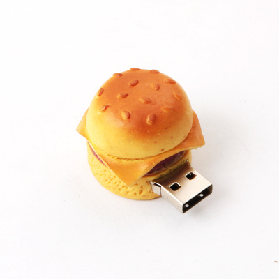 Hamburger Shaped With 512GB Capacity Custom USB Flash Drives With 10 Years Data Retention