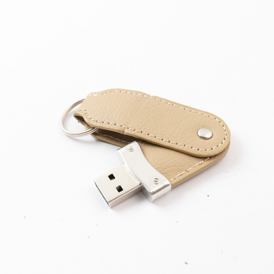 Graded A Full Memory Leather USB Flash Drive With 20MB/S Reading Speed