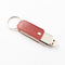 Customizable Logo Print / Embossing Leather Memory Stick With 10mb/S Writing Speed