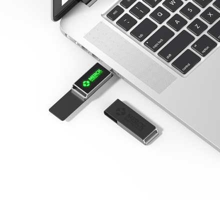 WIht LED Engraving Logo Leather USB Stick 2.0 3.0 64GB 128GB 256GB 30MB/S