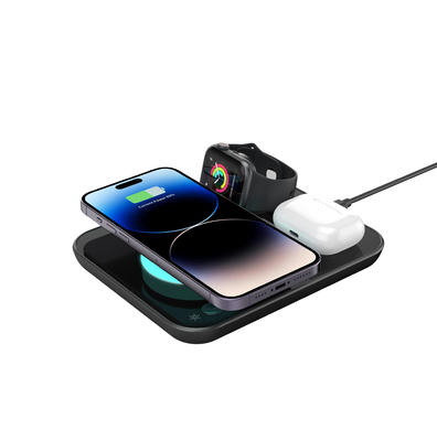 Green Fast Charge Wireless Charging Pad Made of ABS PC 162*132*27MM Dimensions