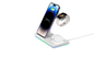 LED Light Multifunction Wireless Charger for 15W Fast Charging and Qi-enabled Devices