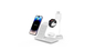 LED Light Multifunction Wireless Charger for 15W Fast Charging and Qi-enabled Devices