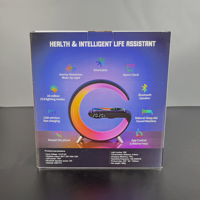 High-Performance 5 In 1 QI Wireless Charger With LED / Speaker / Clock