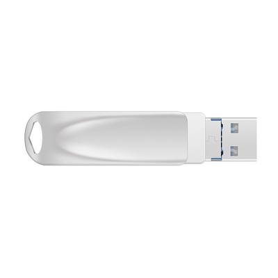 Silver TYPE C usb 3 in one featuring USB 2.0 USB 3.0 And Type C Connector