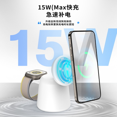 Charging Efficiency ≥75% Multifunction Wireless Charger with Fidget Spinner Light Input 5V/2.1A
