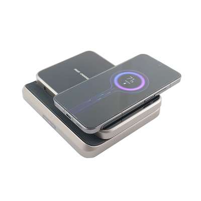 ABS PC Material Multifunction Wireless Charger with 5V/2.1A Input and Box Support