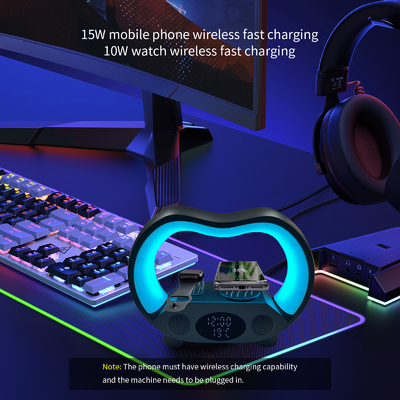 Wireless Charger With Colored Lights And Blue-Tooth Speaker Fast Charger