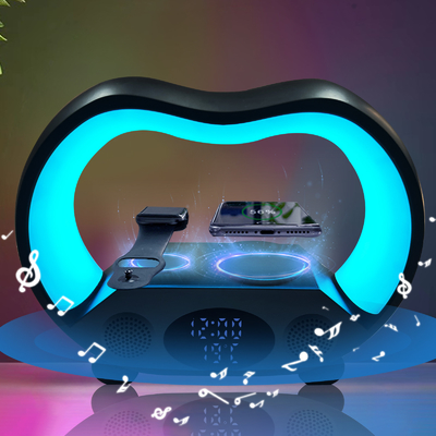 Wireless Charger With Colored Lights And Blue-Tooth Speaker Fast Charger