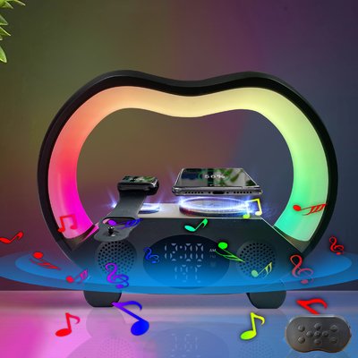 Wireless Charger With Colored Lights And Blue-Tooth Speaker Fast Charger
