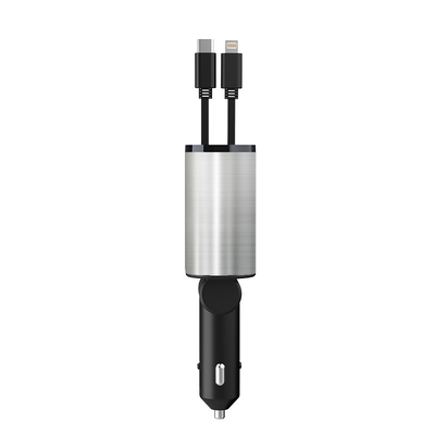 Fast Car Charger Double Line Can Be Extended And Retracted Fast Charger Cable