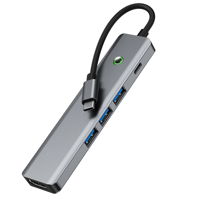 Multifunctional Data Station Usb C Hub Smart Adapter With 5Gbps Transfer Speed