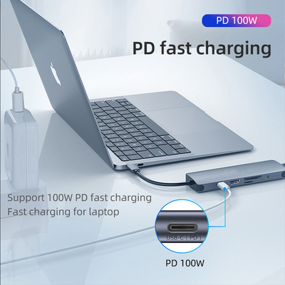 USB 3.0 Station Usb C Hub Smart Adapter  / Memory Card Hub with 5Gbps Data Transfer Speed